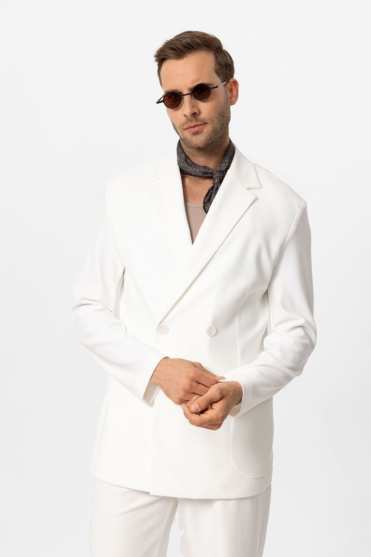 Antioch Cross-Over Collar Relaxed-Fit Men's Suit
