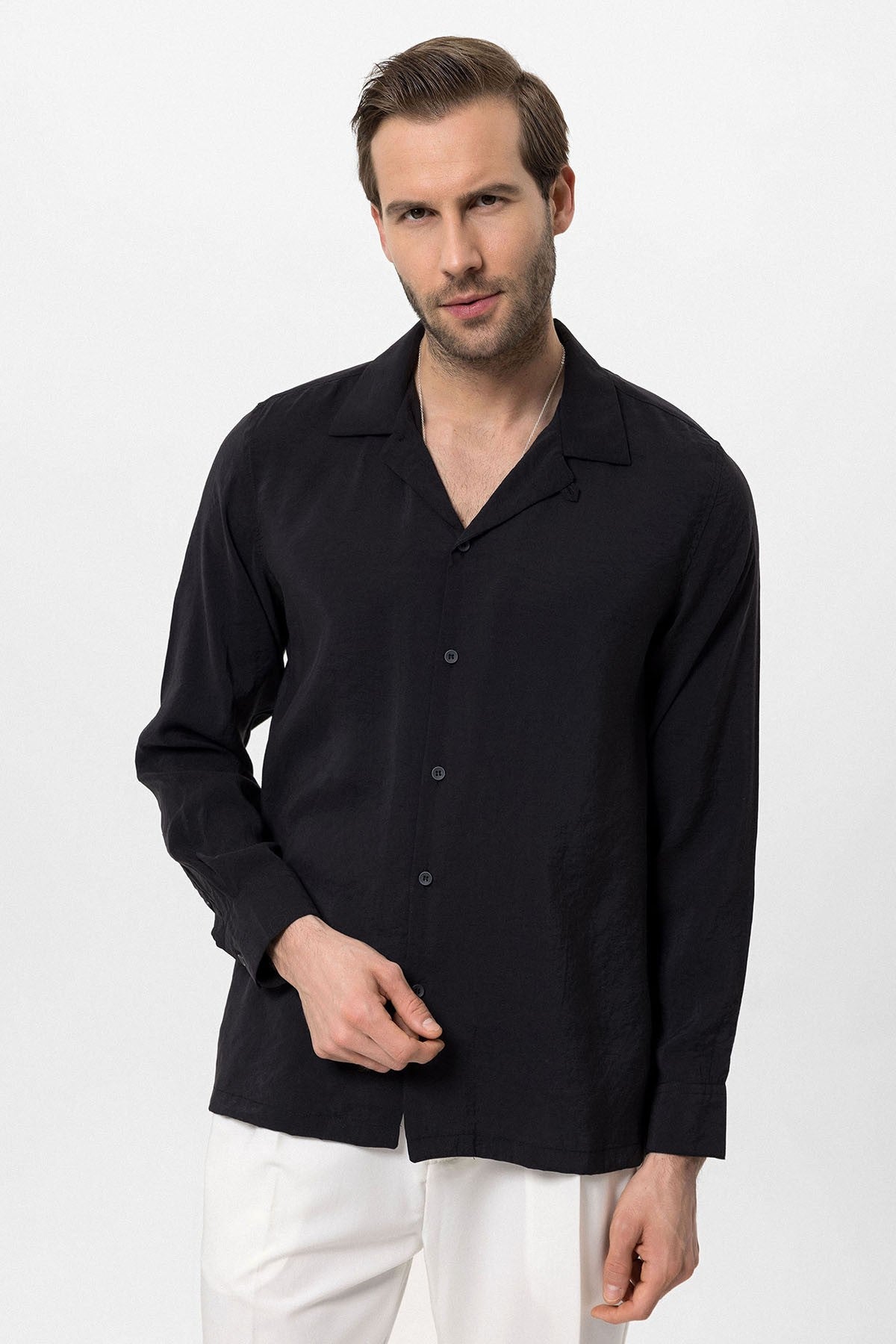 Antioch Apache Collar Long-Sleeve Men's Shirt