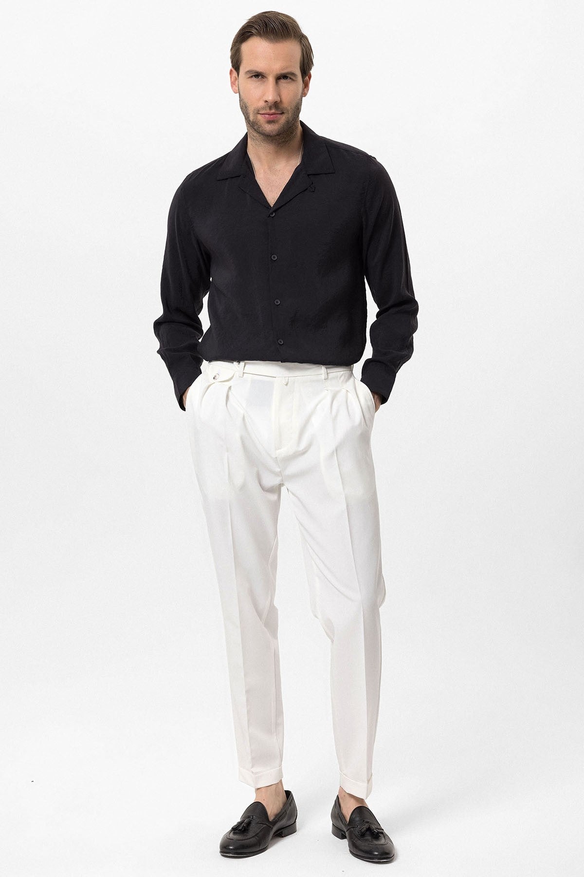 Antioch Apache Collar Long-Sleeve Men's Shirt