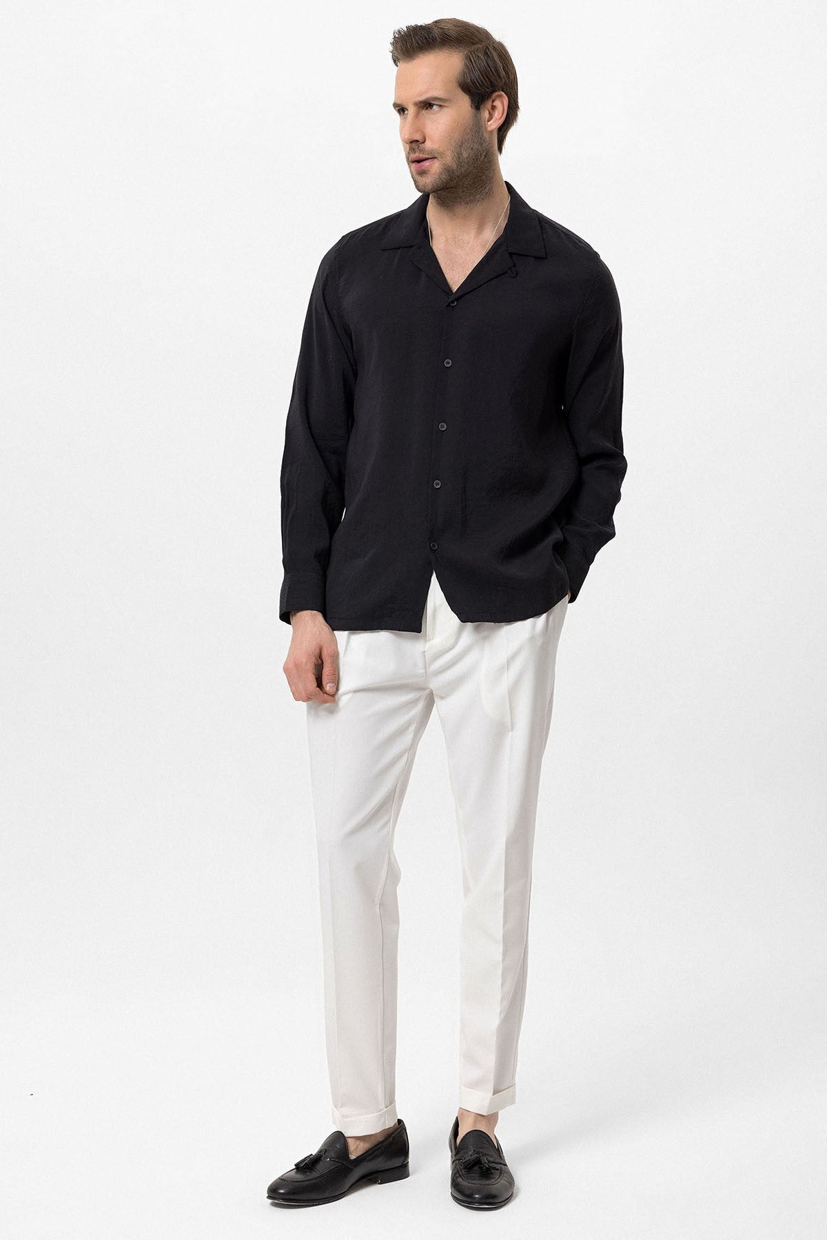 Antioch Apache Collar Long-Sleeve Men's Shirt