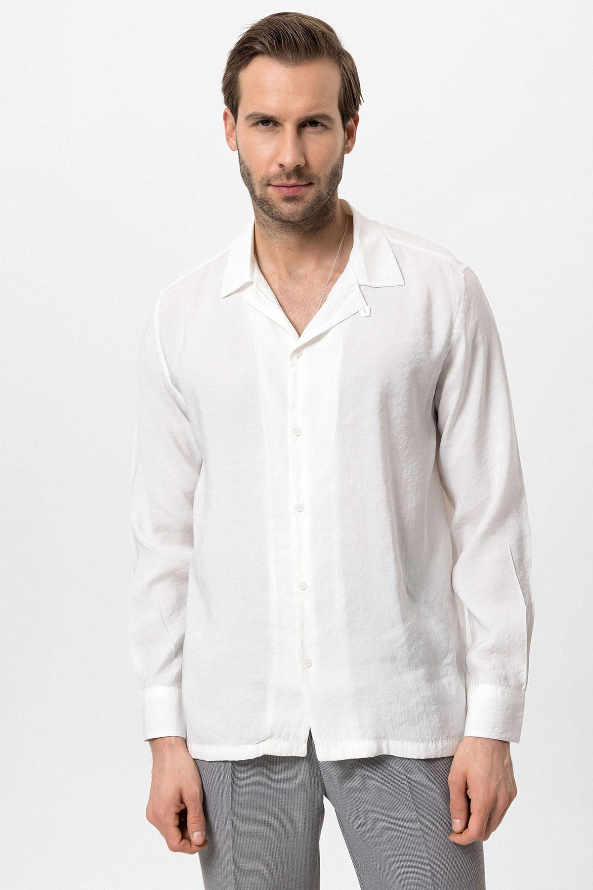 Antioch Apache Collar Long-Sleeve Men's Shirt