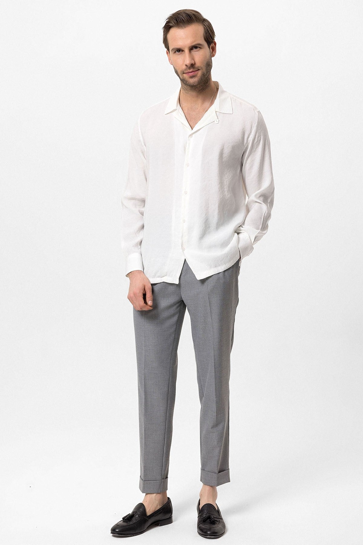 Antioch Apache Collar Long-Sleeve Men's Shirt