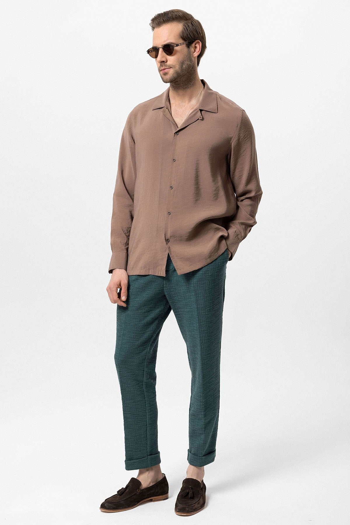 Antioch Apache Collar Long-Sleeve Men's Shirt