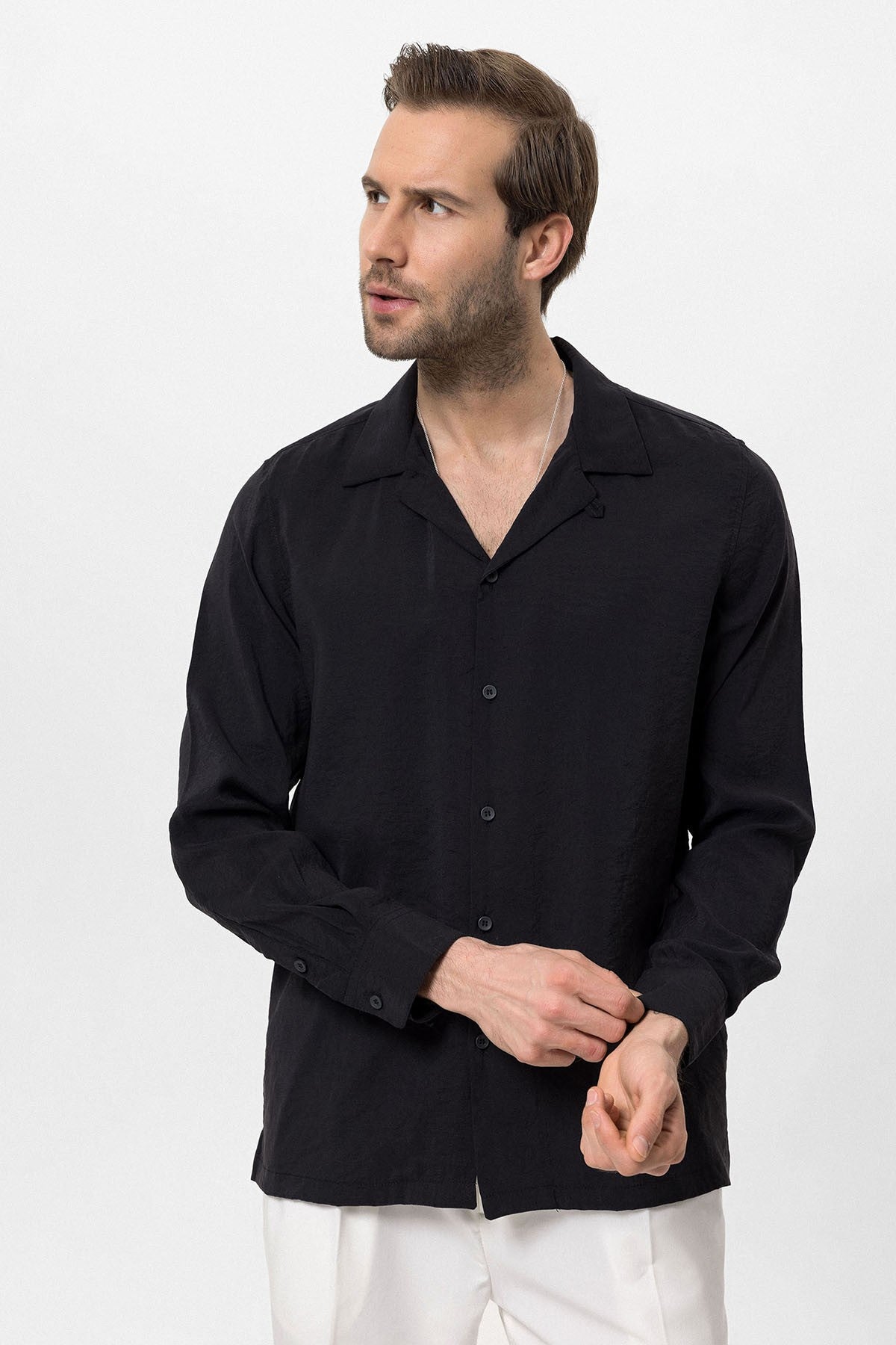 Antioch Apache Collar Long-Sleeve Men's Shirt