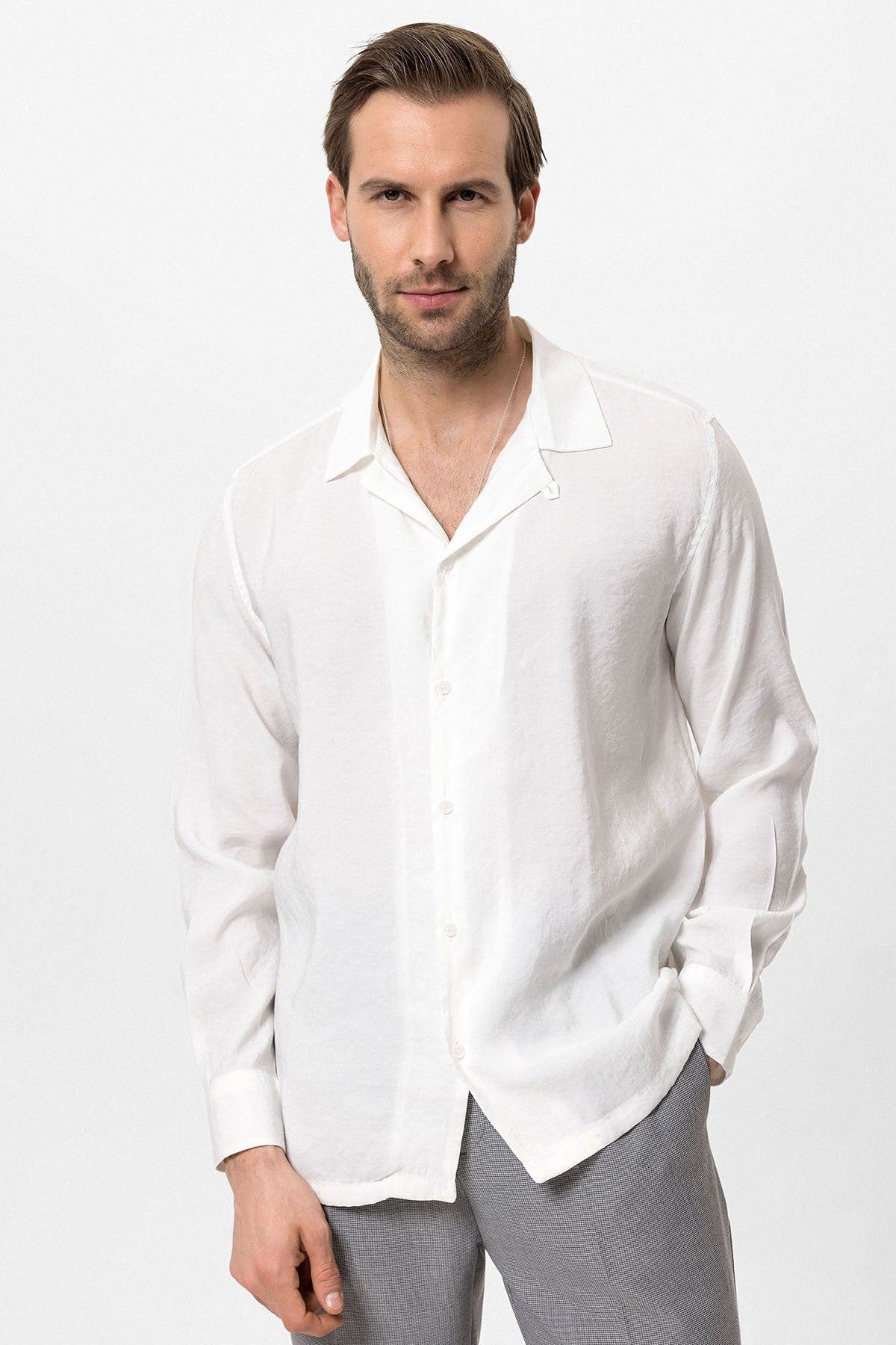 Antioch Apache Collar Long-Sleeve Men's Shirt