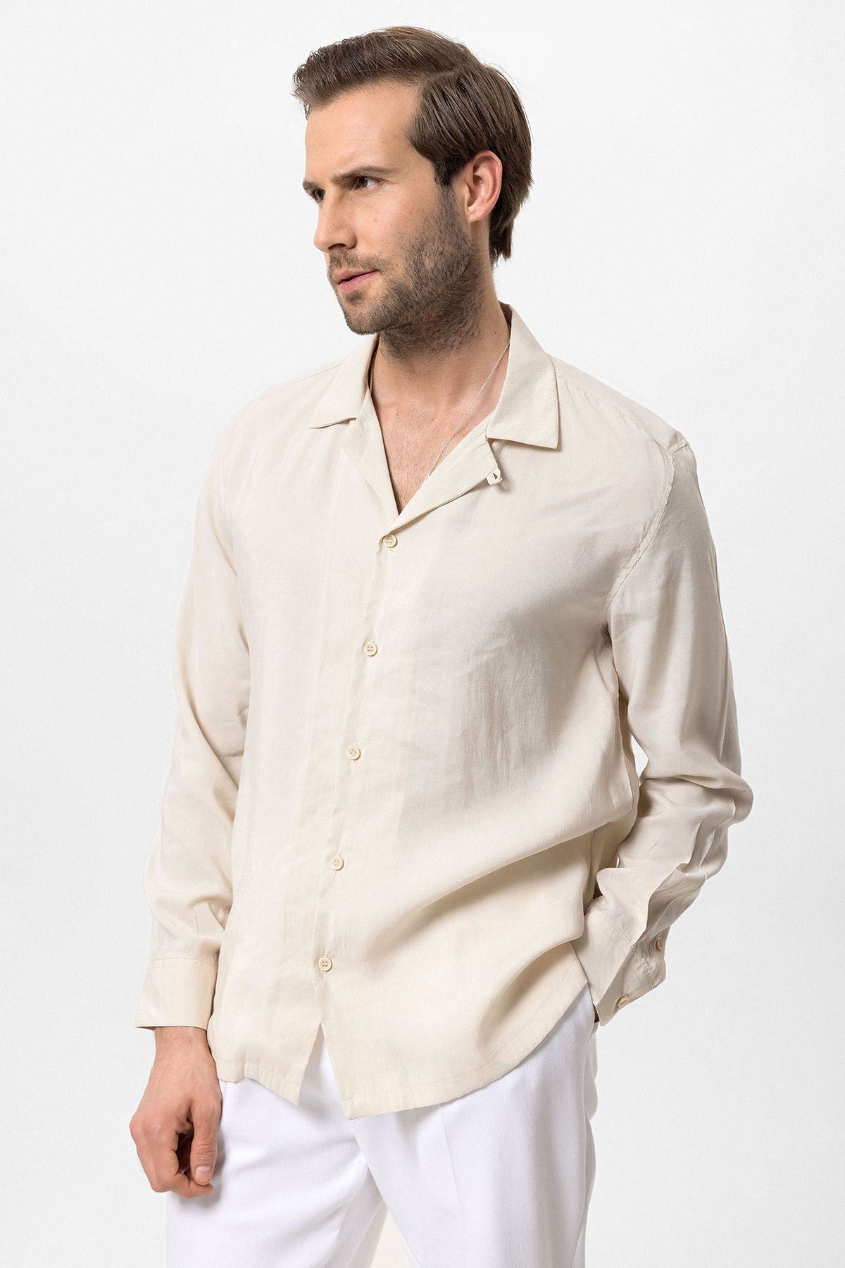 Antioch Apache Collar Long-Sleeve Men's Shirt