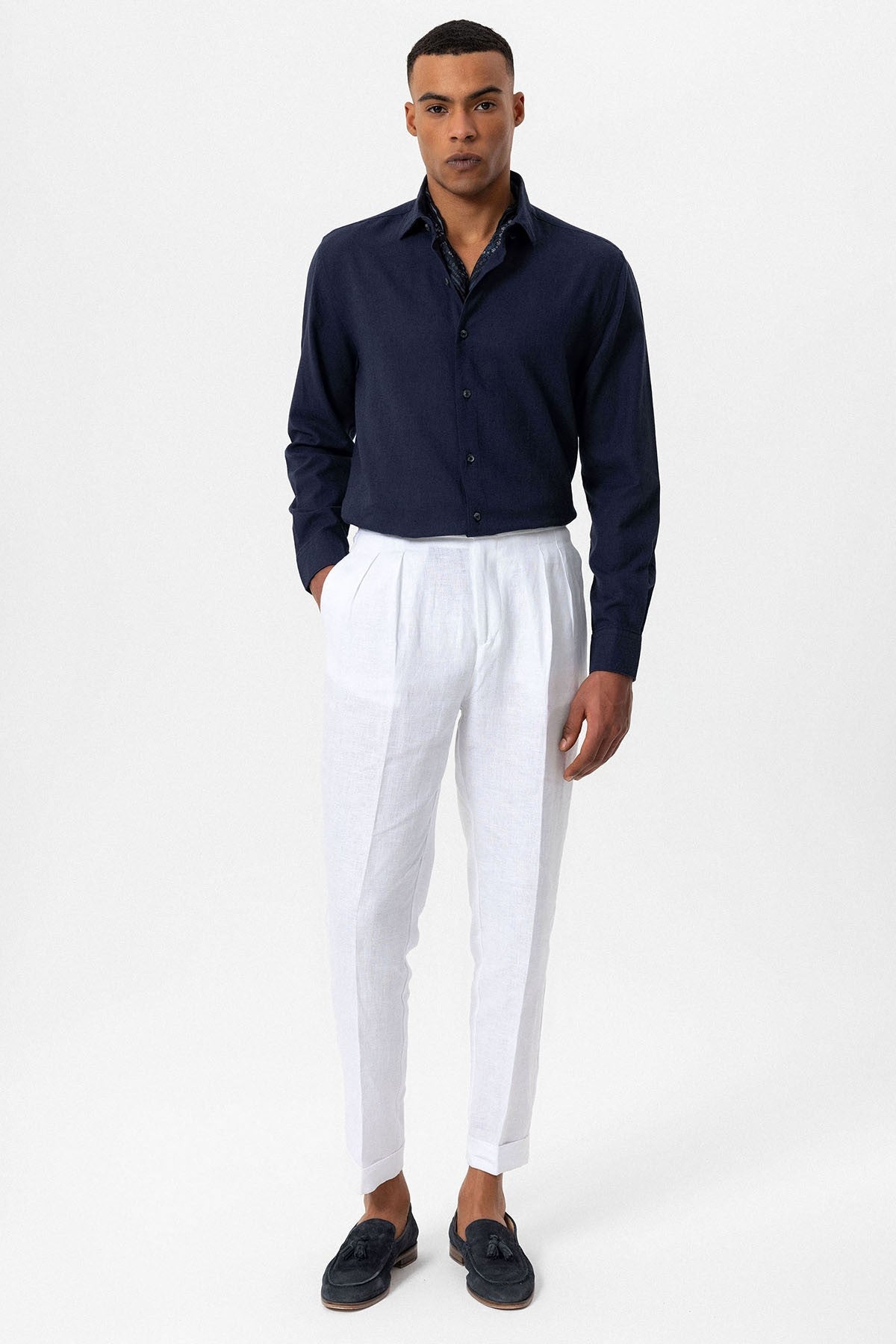 Men's Linen-Blend Shirt