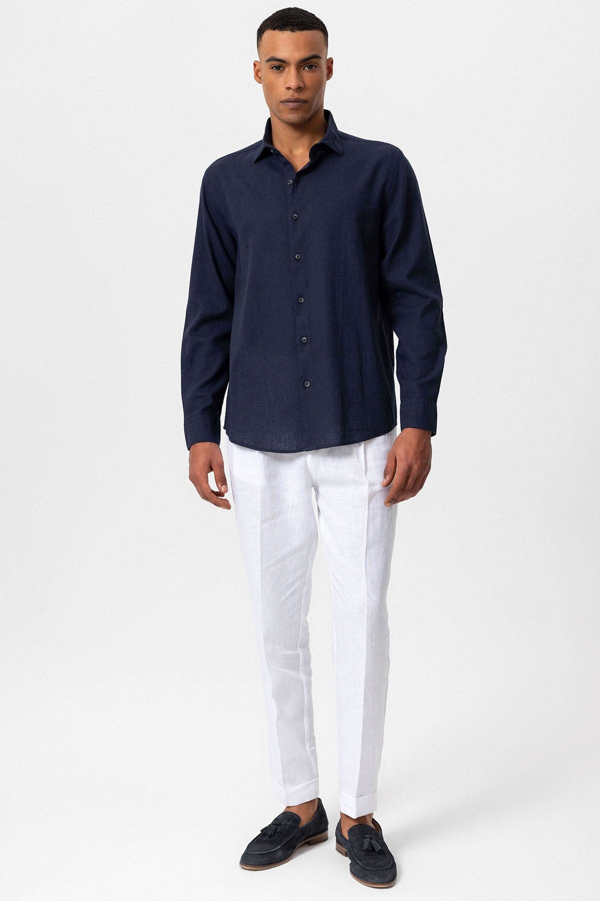 Men's Linen-Blend Shirt