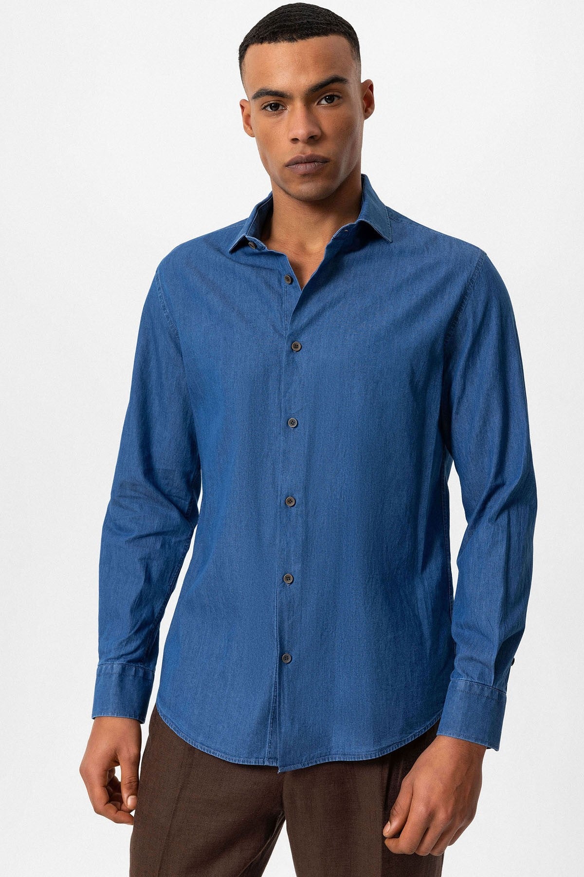 Antioch Men's Long-Sleeve Denim Shirt