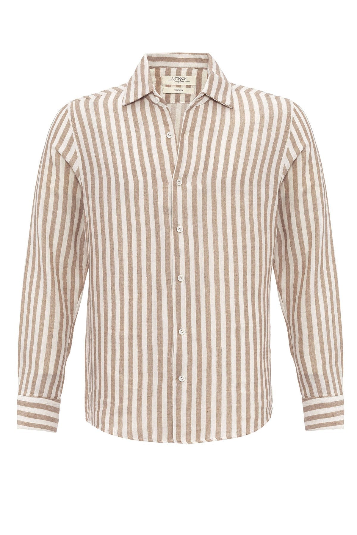 Men's Shirt with Contrast Stripes