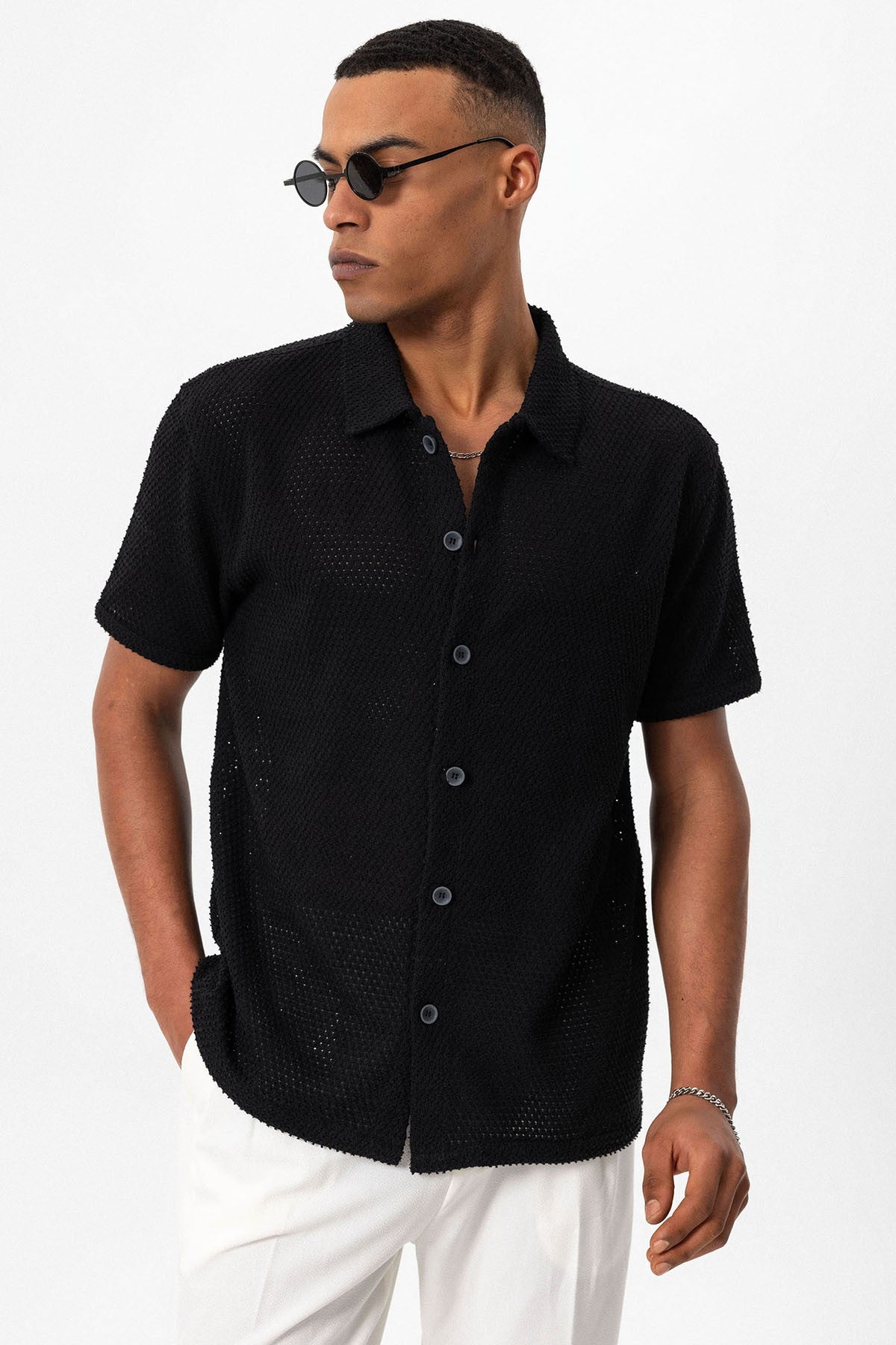 Antioch Textured Short-Sleeve Men's Shirt
