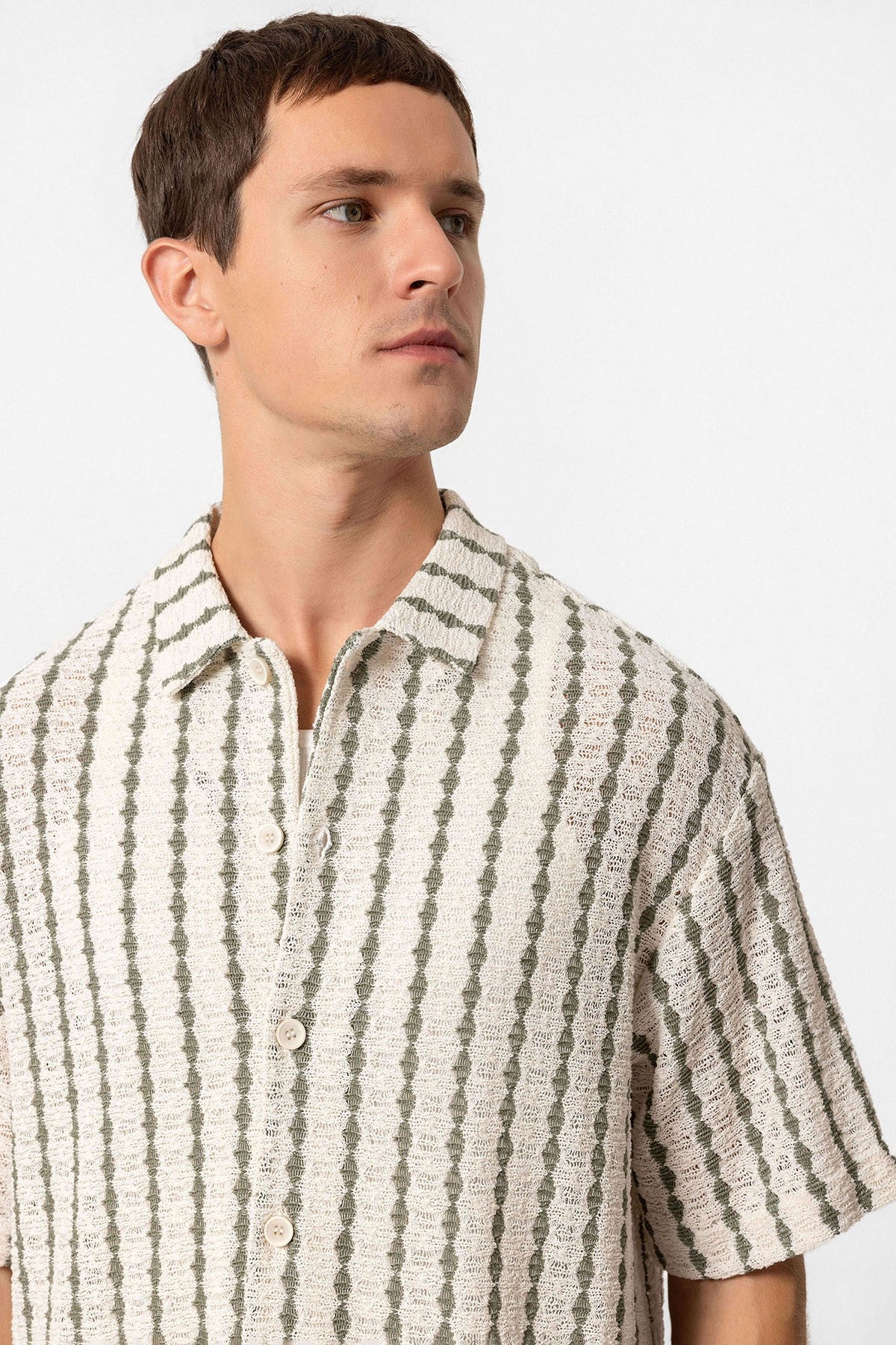 Antioch Striped Knit Short-Sleeve Men's Shirt