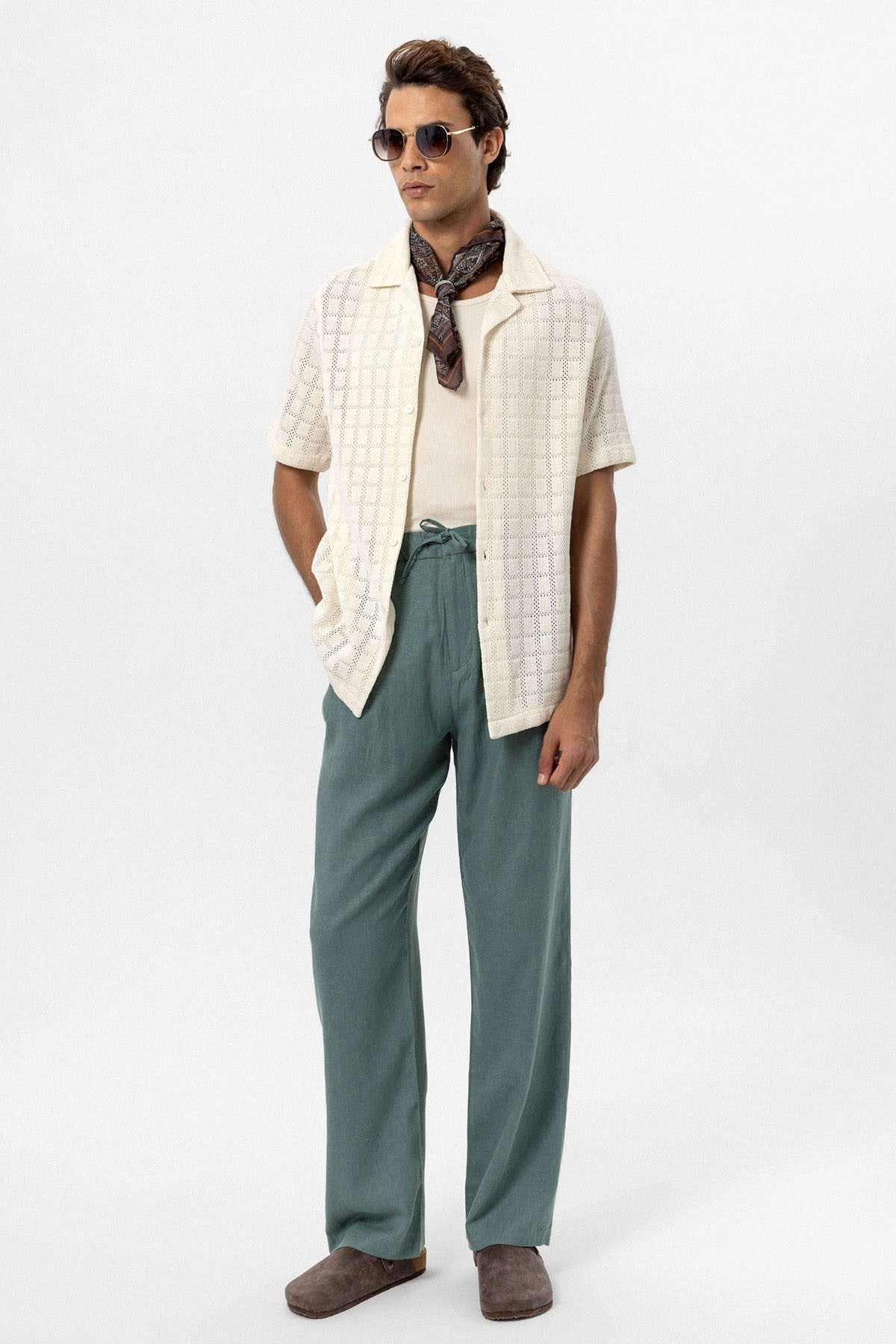Antioch Apache Collar Square-Knit Men's Shirt