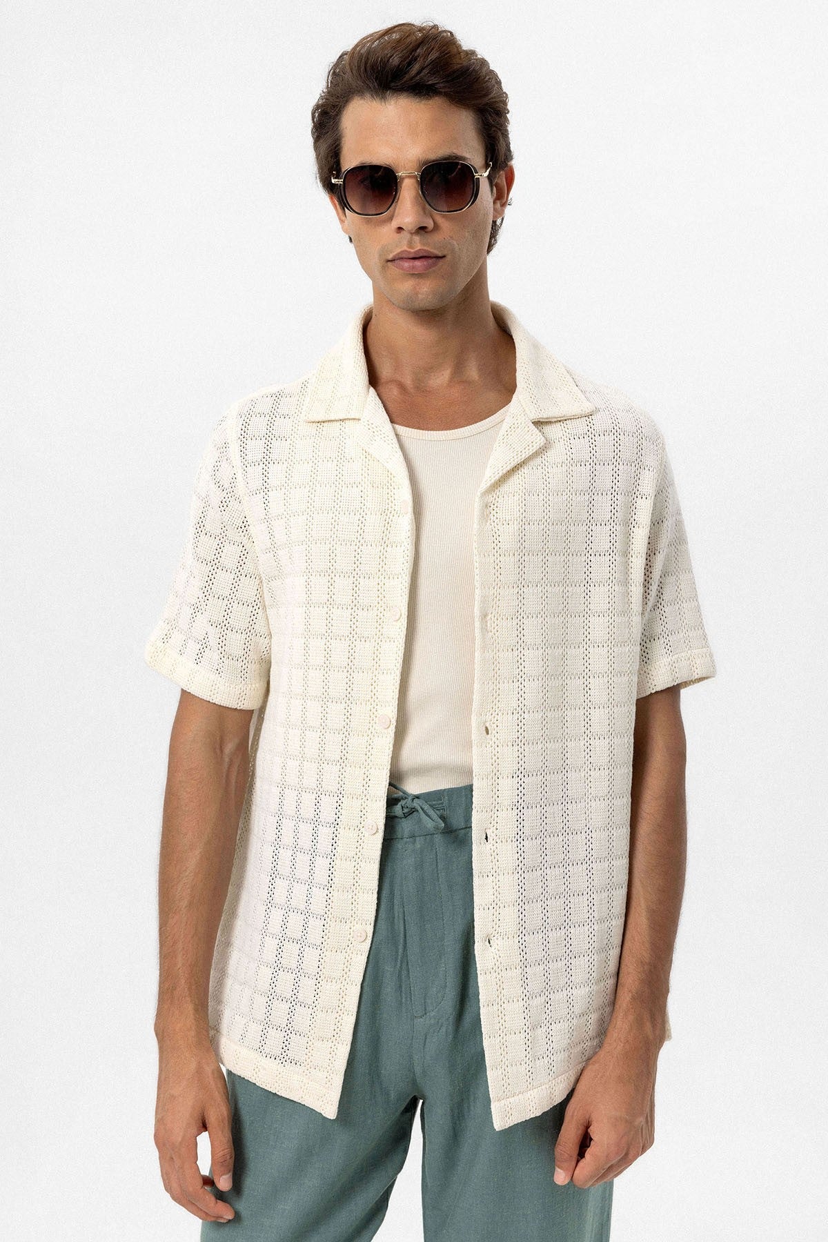 Antioch Apache Collar Square-Knit Men's Shirt