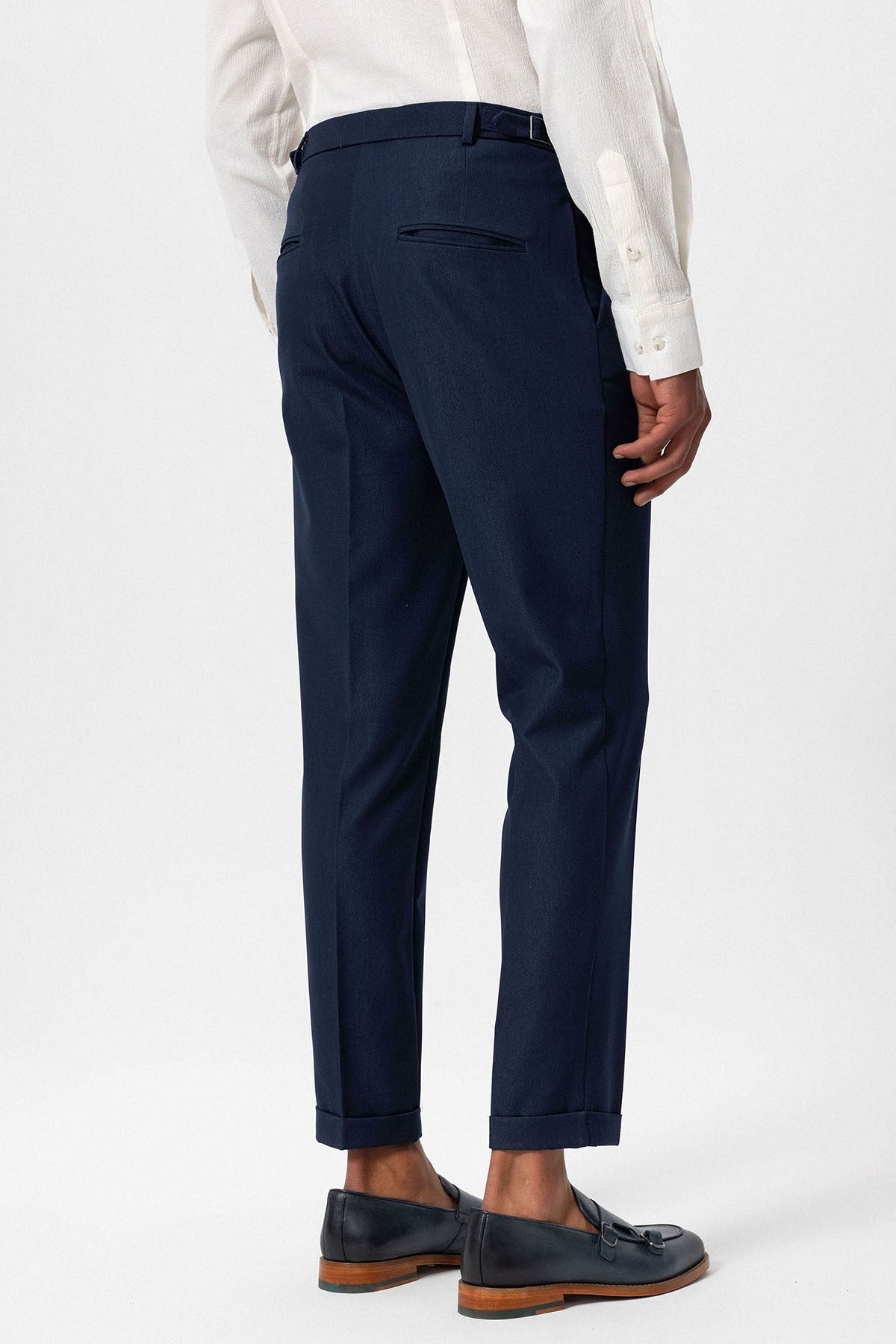Slim-Fit Men's Pants with Double-Wide Legs
