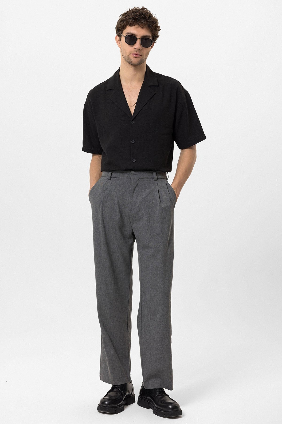 High-Waisted Baggy Men's Pants
