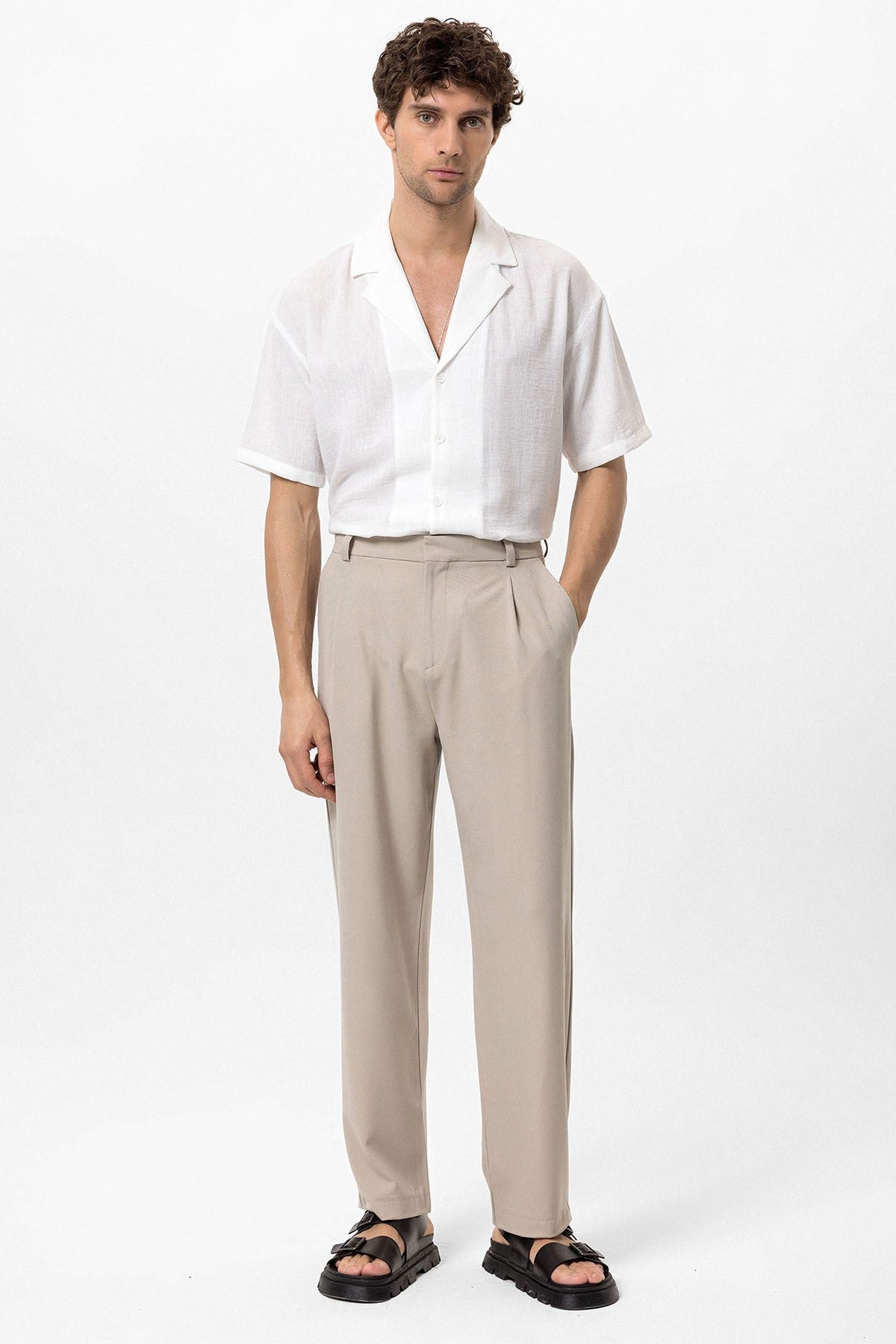 High-Waisted Baggy Men's Pants