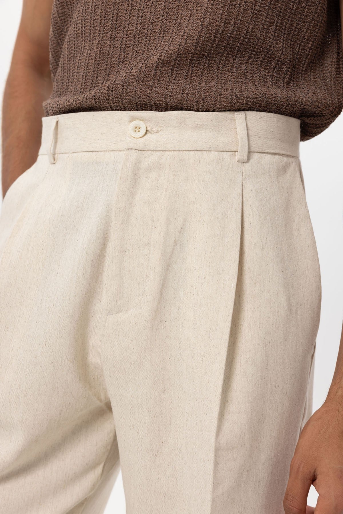 Antioch Linen-Blend Baggy Men's Pants