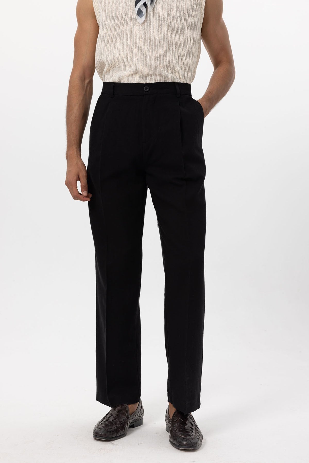 Antioch Linen-Blend Baggy Men's Pants