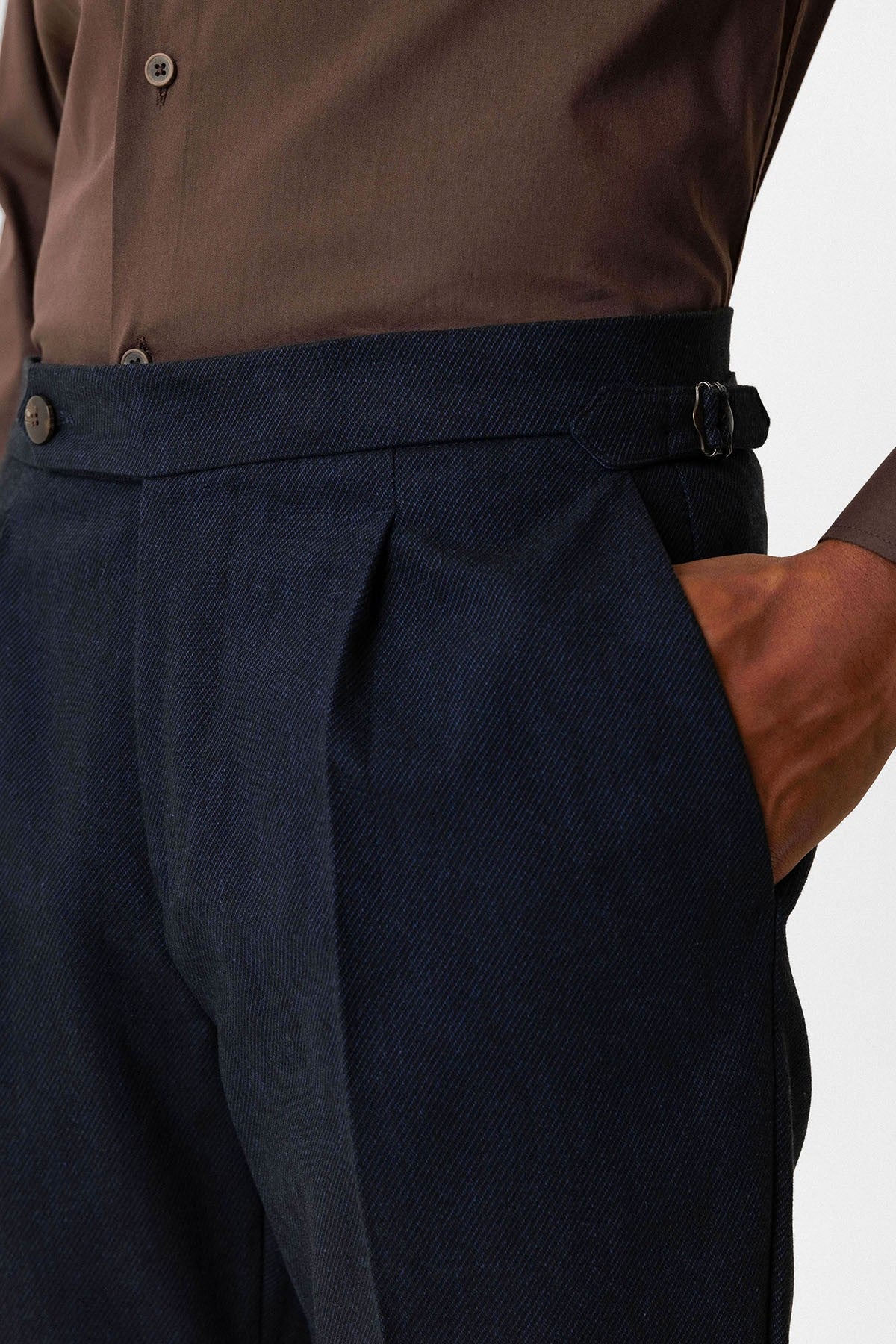 Antioch High-Waisted Pleated Double-Cuff Men's Pants