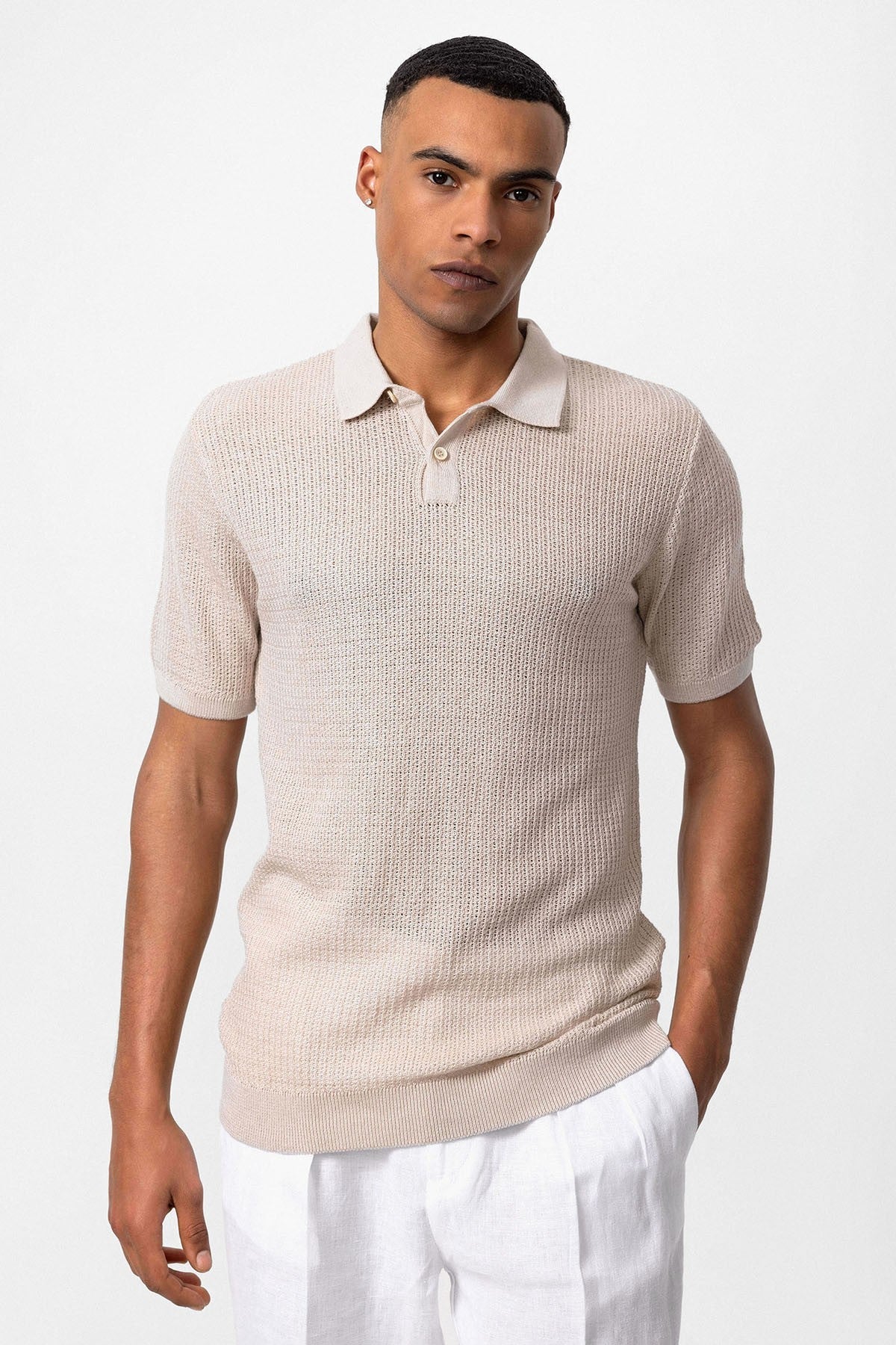 Antioch Polo-Neck Knit Men's T-Shirt