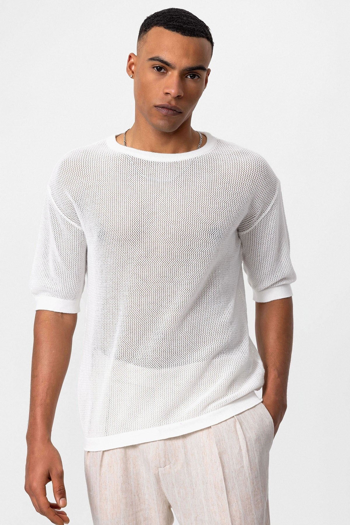 Antioch Oversized Openwork Men's T-Shirt