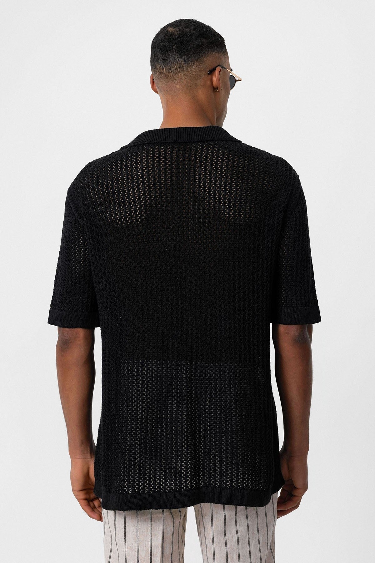 Antioch Short-Sleeved Openwork Men's Shirt