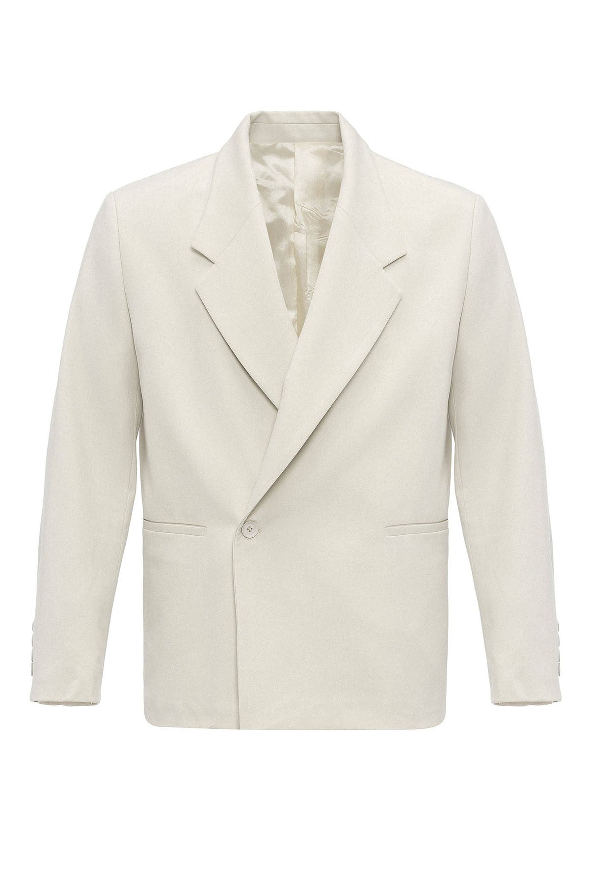 Men's Double-Breasted Blazer with Slit Pockets