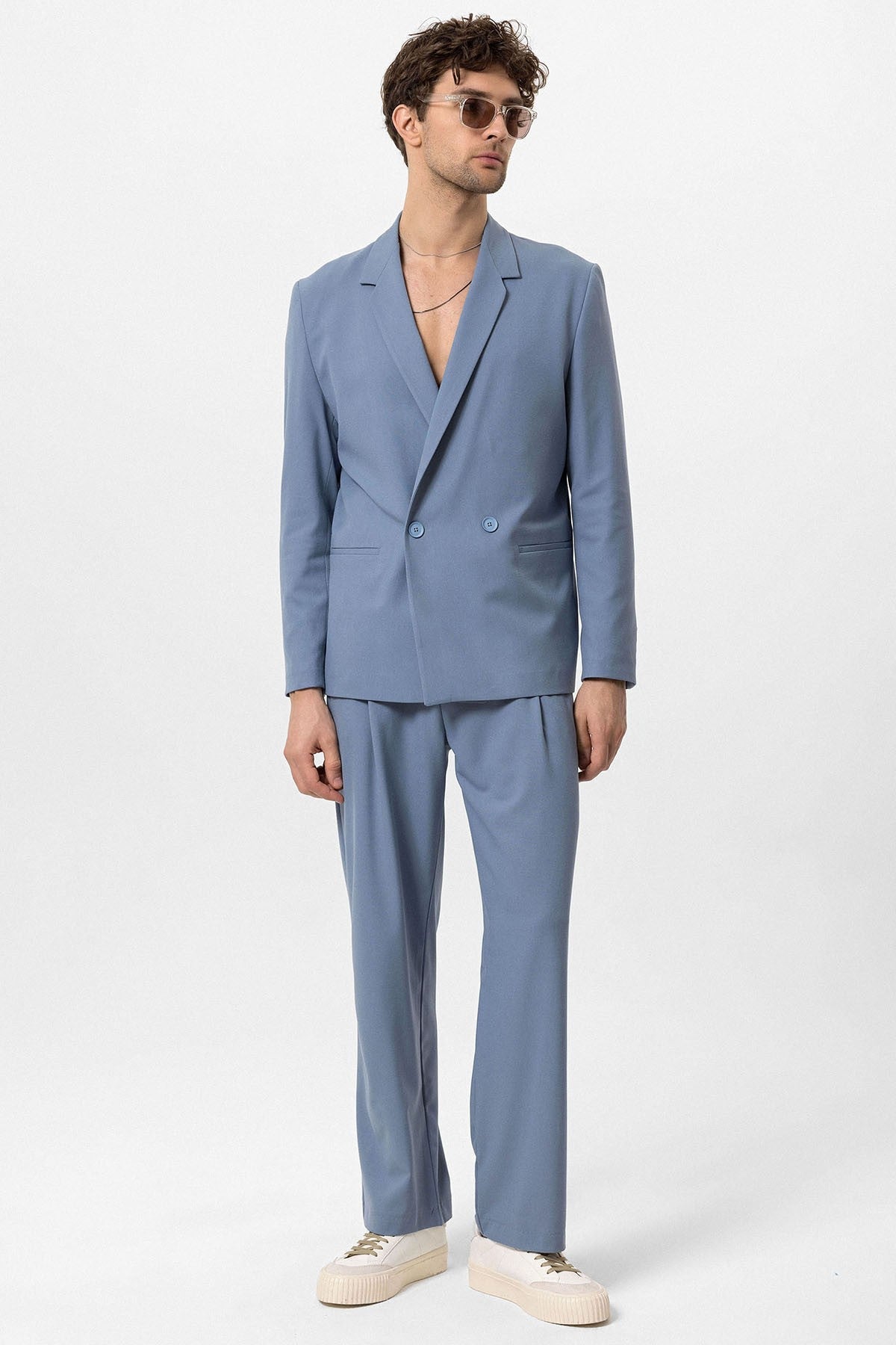Antioch Single-Button Double-Breasted Men's Blazer