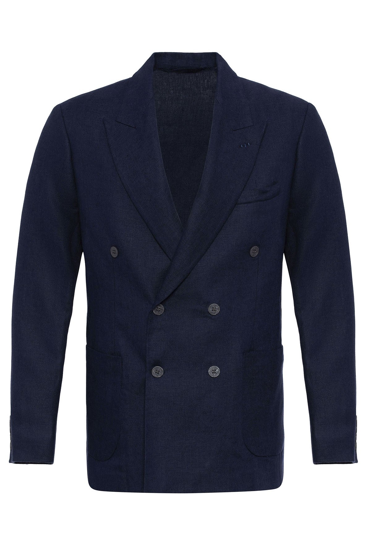 100% Linen Double-Breasted Men's Blazer