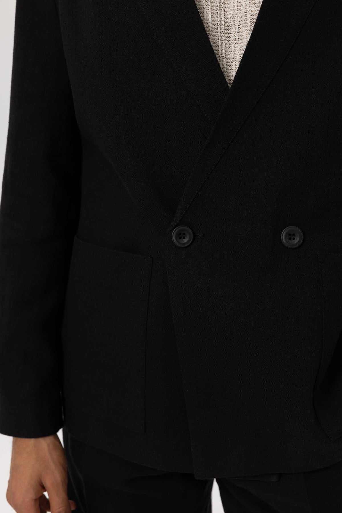 Antioch Linen-Blend Double-Breasted Men's Blazer