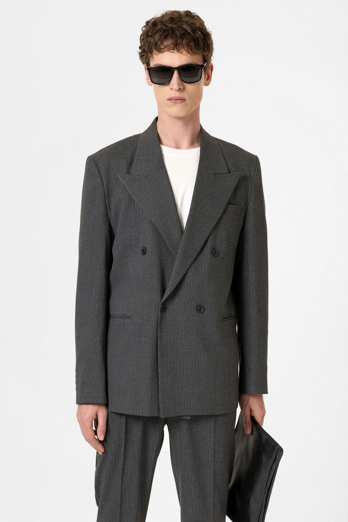 Antioch Comfortable Double-Breasted Striped Men's Blazer