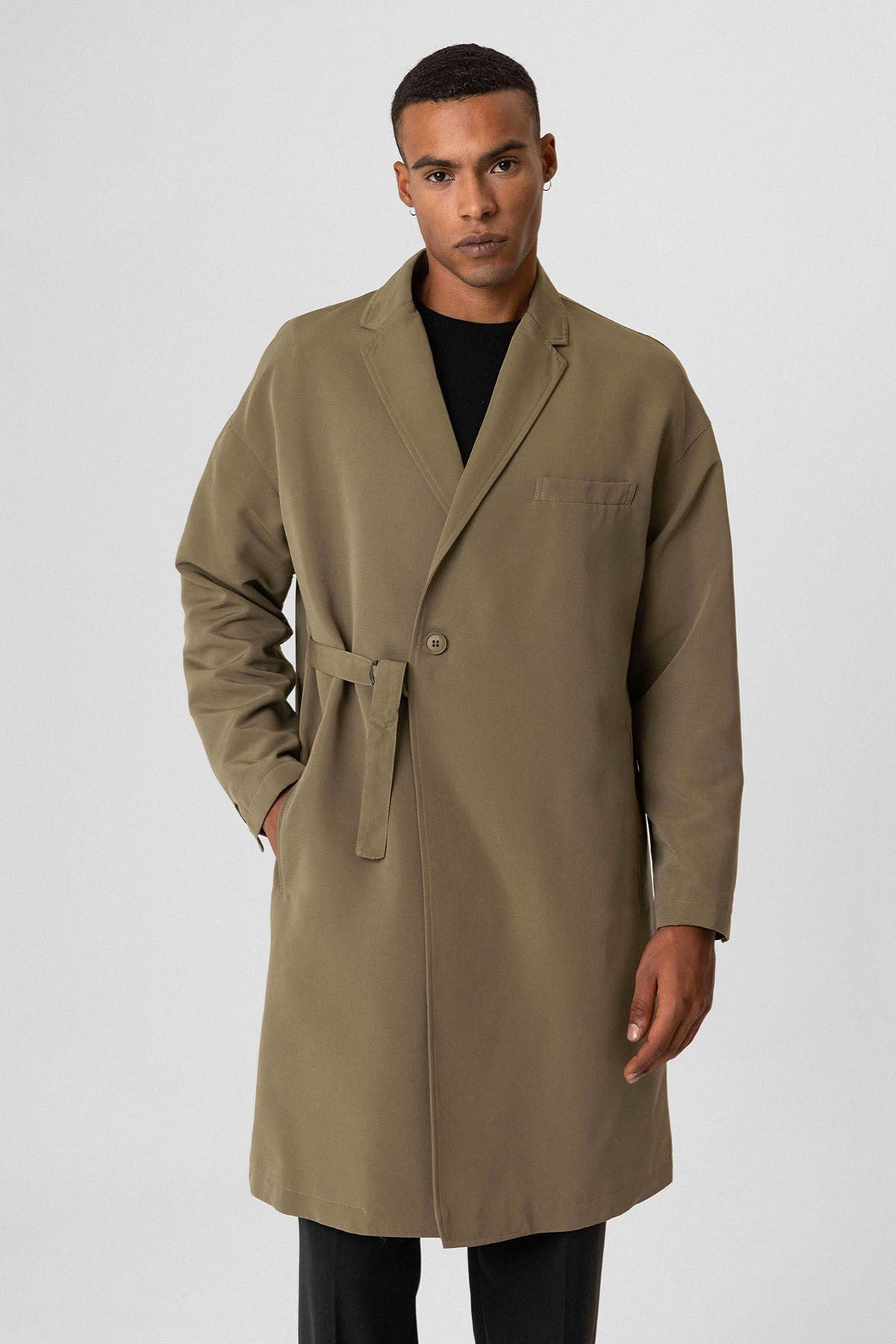 Antioch Toka Men's Trench Coat with Detailed Design
