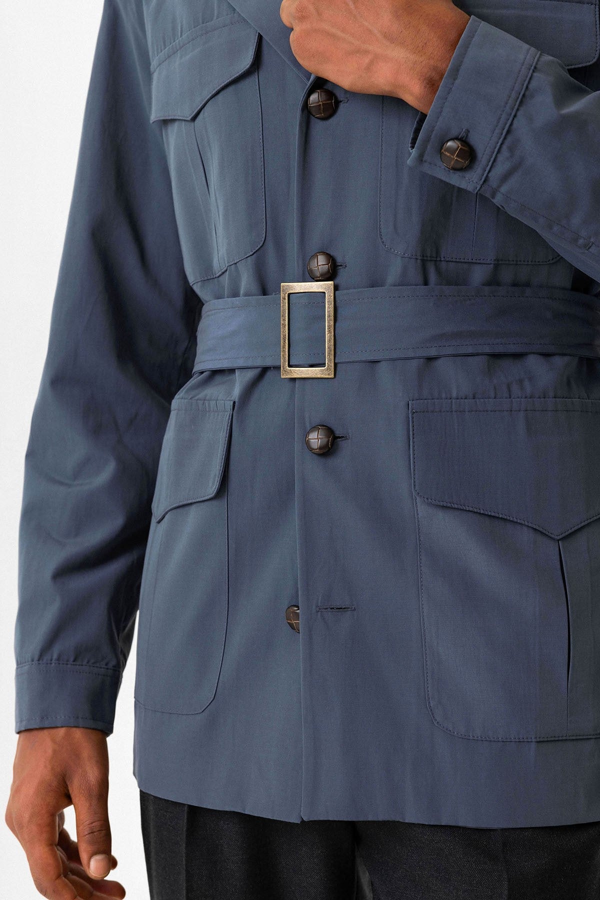 Antioch Arched Collar Men's Safari Trench Coat