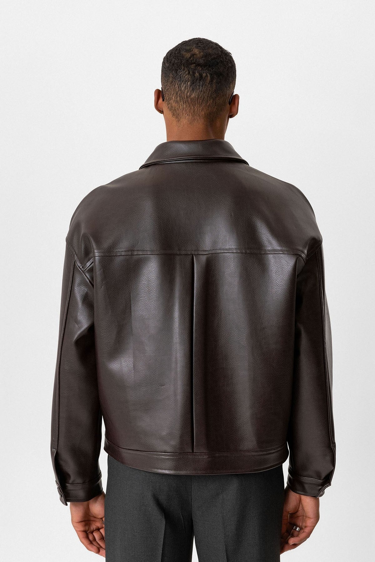 Antioch Oversized Faux Leather Men's Jacket