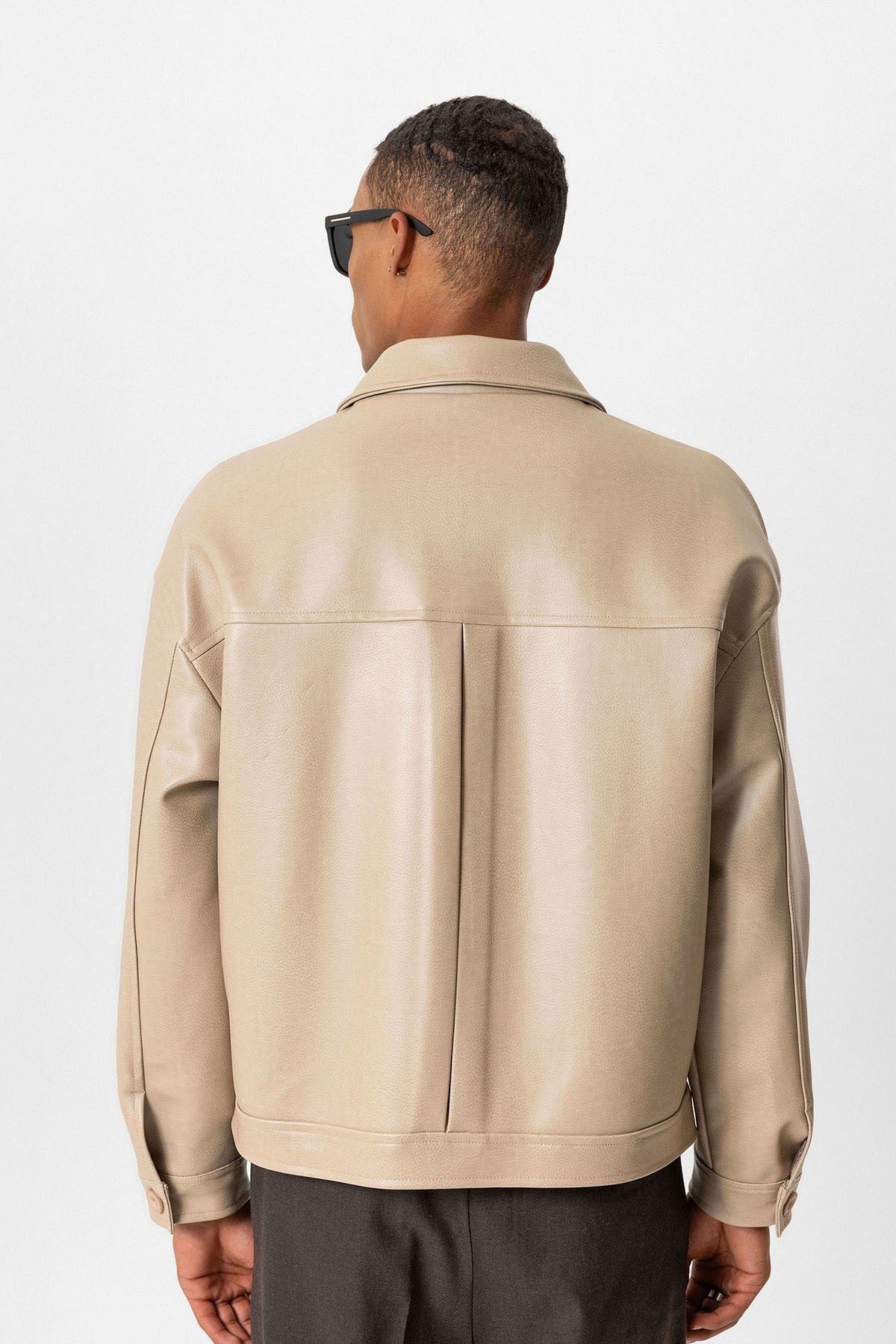 Antioch Oversized Faux Leather Men's Jacket