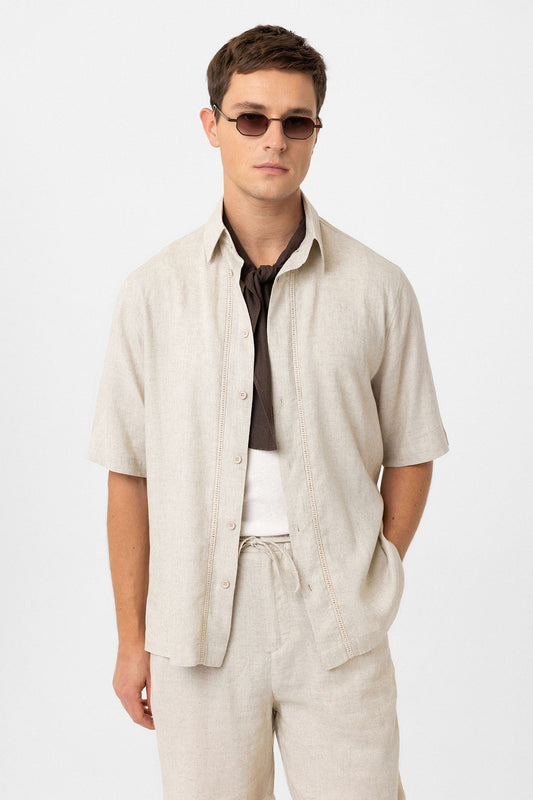 Antioch Linen-Blend Relaxed-Fit Men's Shirt