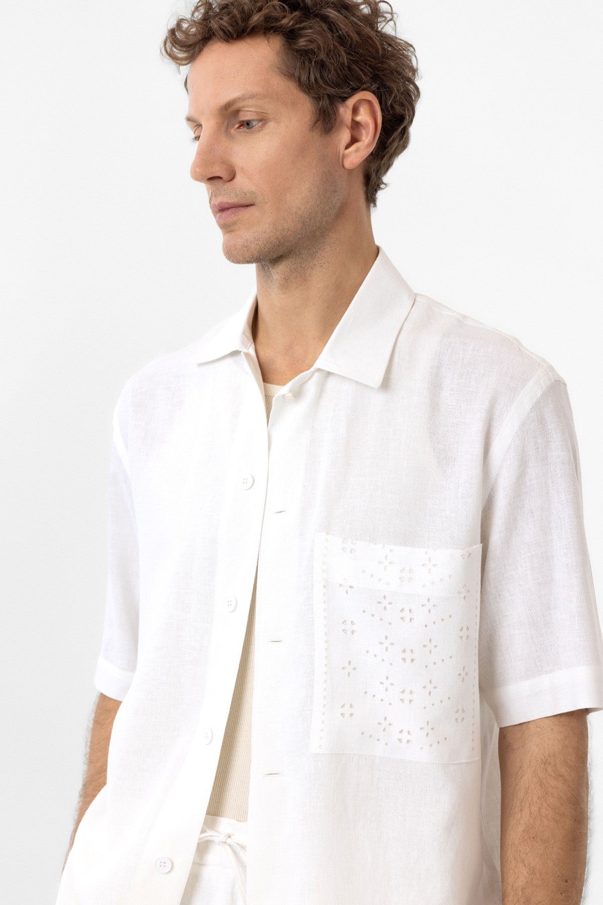 Antioch Short-Sleeve Men's Shirt with Linen Blend