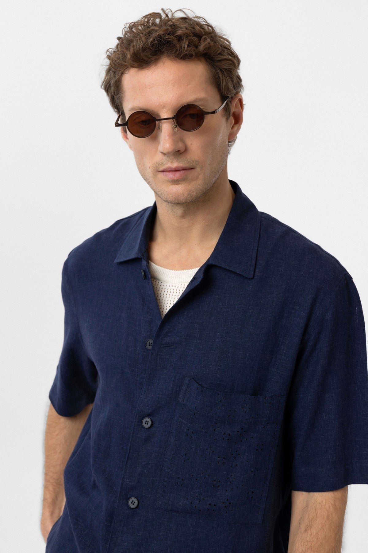Antioch Short-Sleeve Men's Shirt with Linen Blend