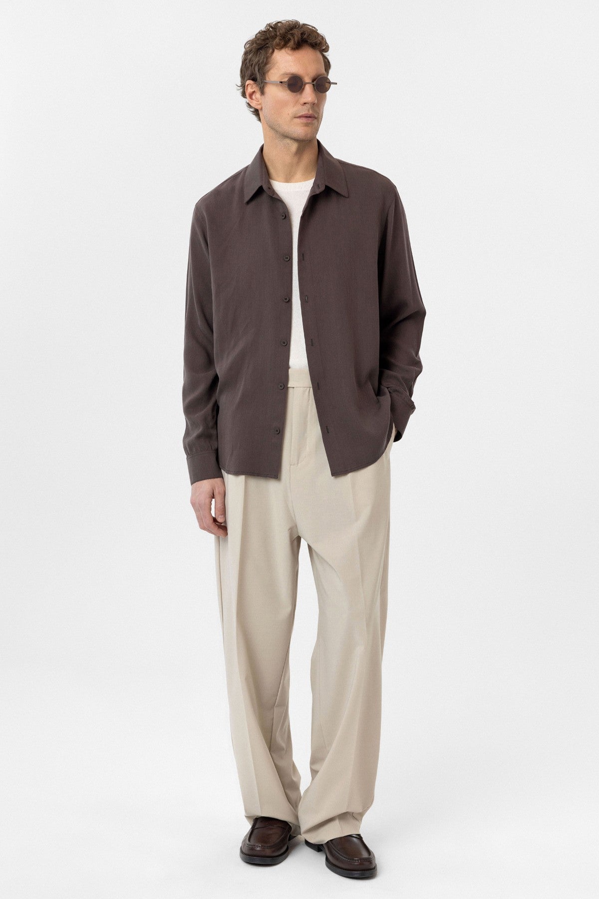 Relax Fit Lyocell Fabric Men's Shirt