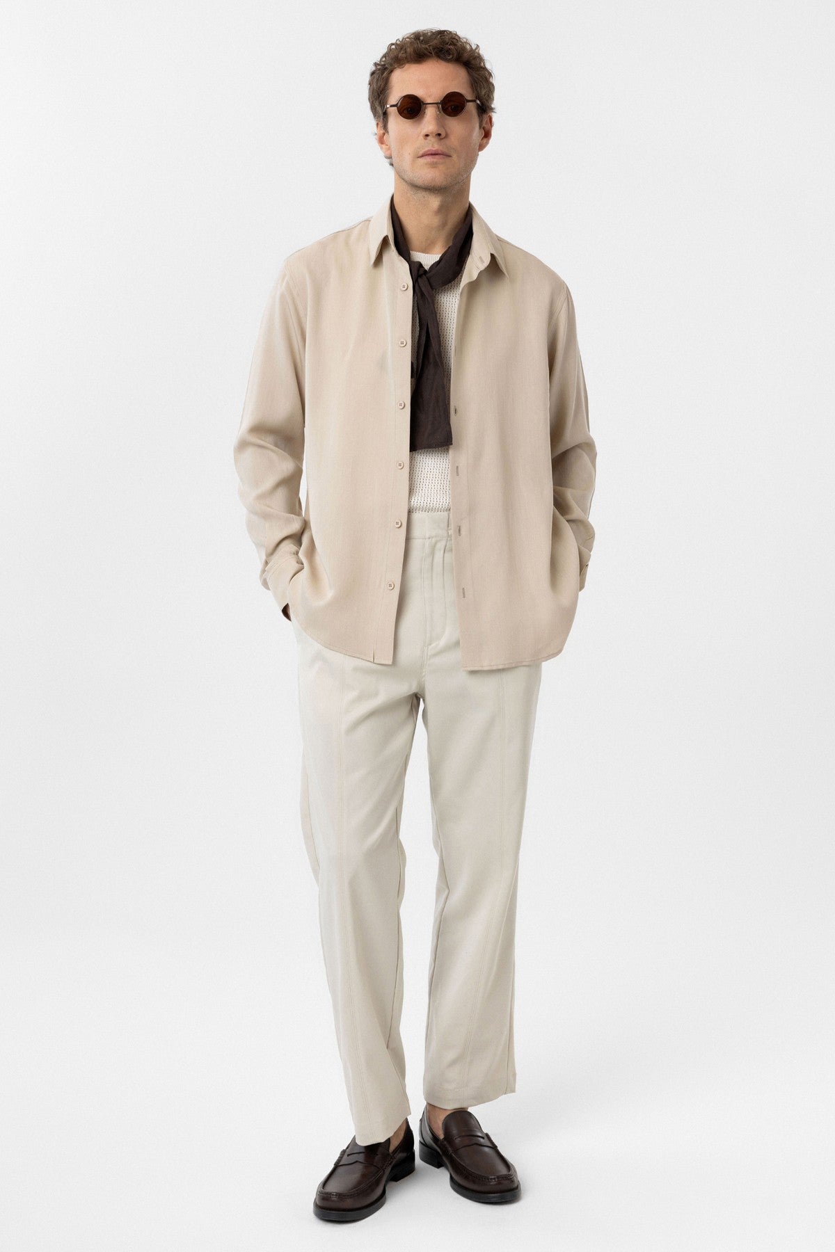 Relax Fit Lyocell Fabric Men's Shirt