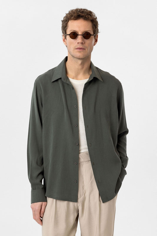 Relax Fit Lyocell Fabric Men's Shirt