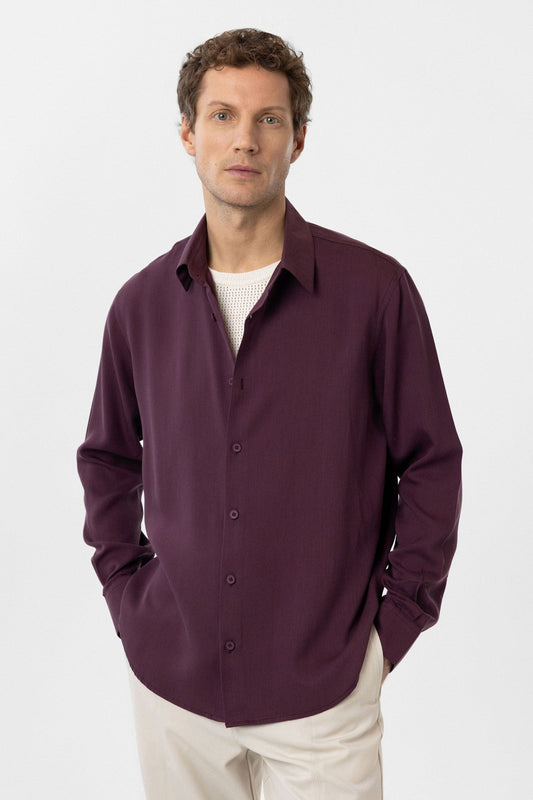 Relax Fit Lyocell Fabric Men's Shirt