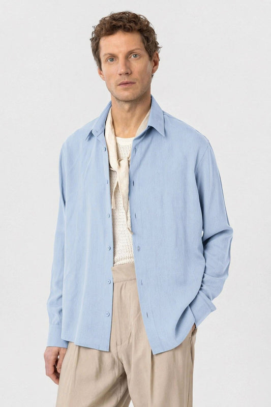 Relax Fit Lyocell Fabric Men's Shirt