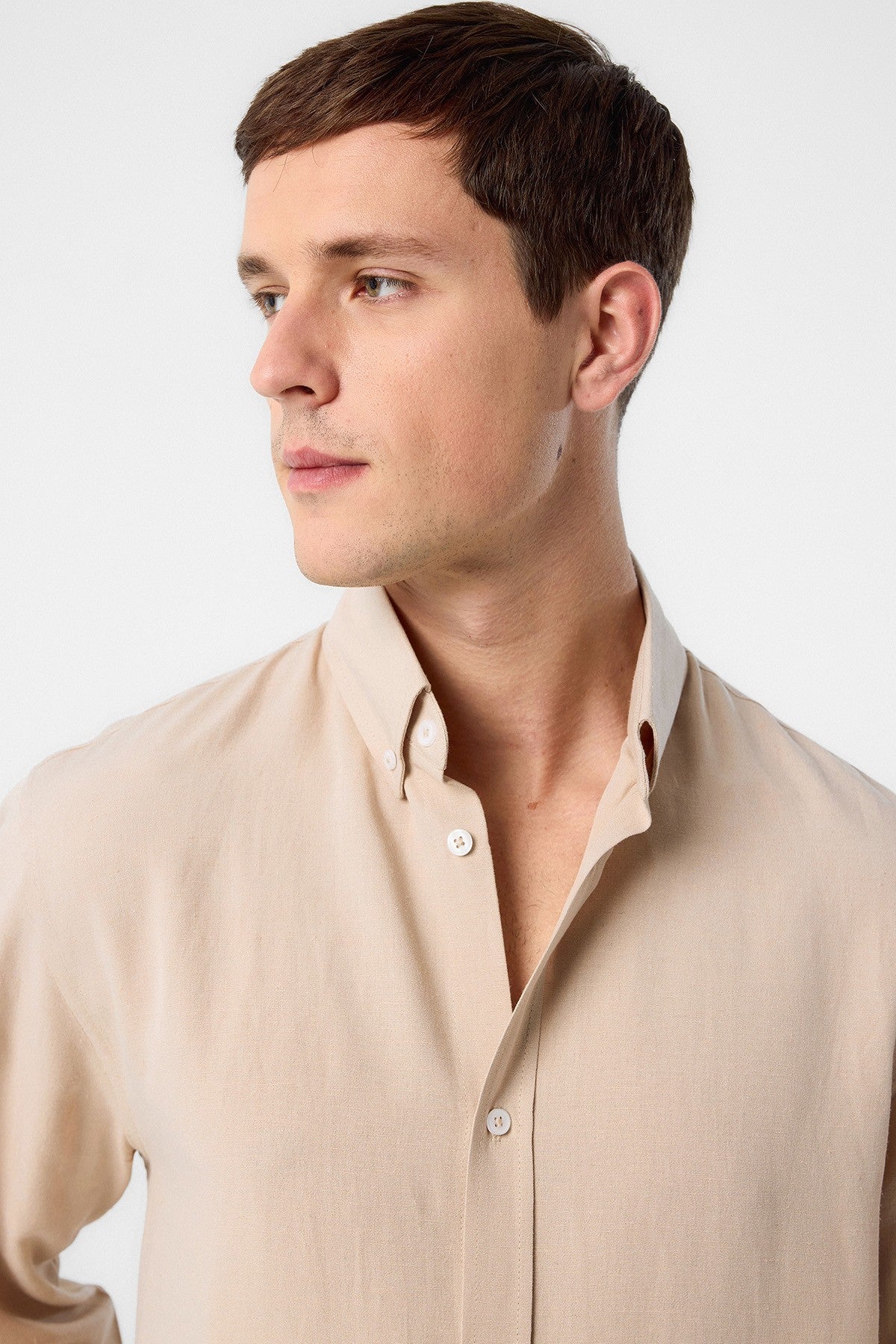Antioch Men's Linen-Blend Button-Down Shirt