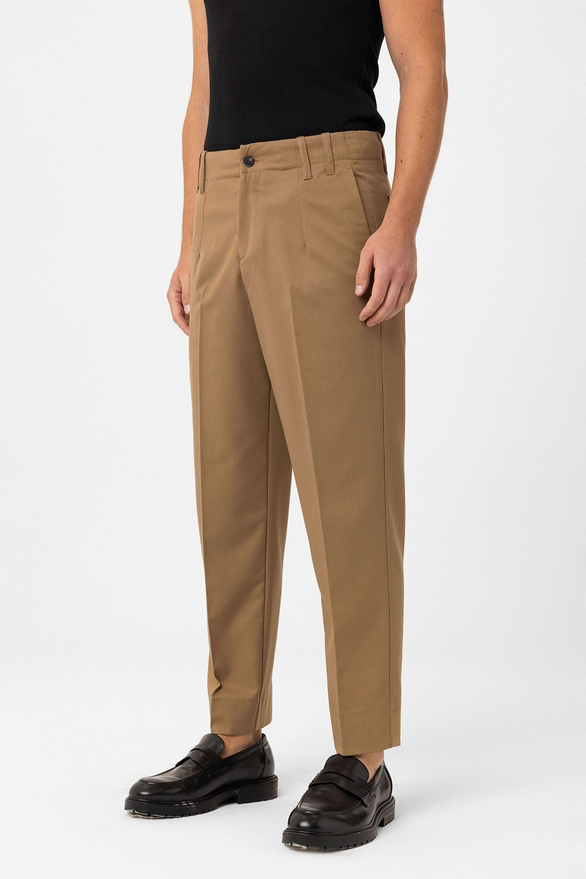 High-Waisted Straight-Fit Men's Pants