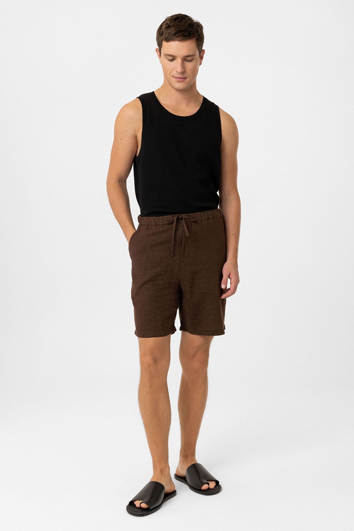 Antioch Men's Linen-Blend Shorts