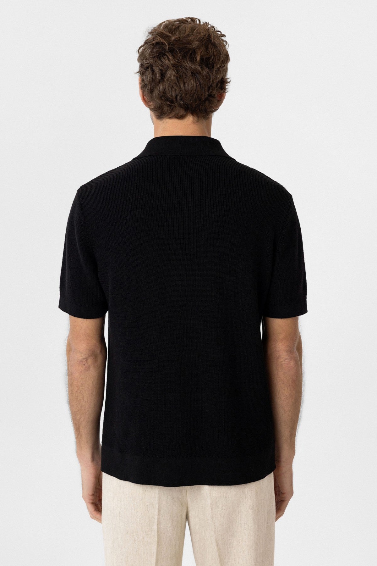 Antioch Zippered Knit Men's Polo-Neck Sweater T-Shirt