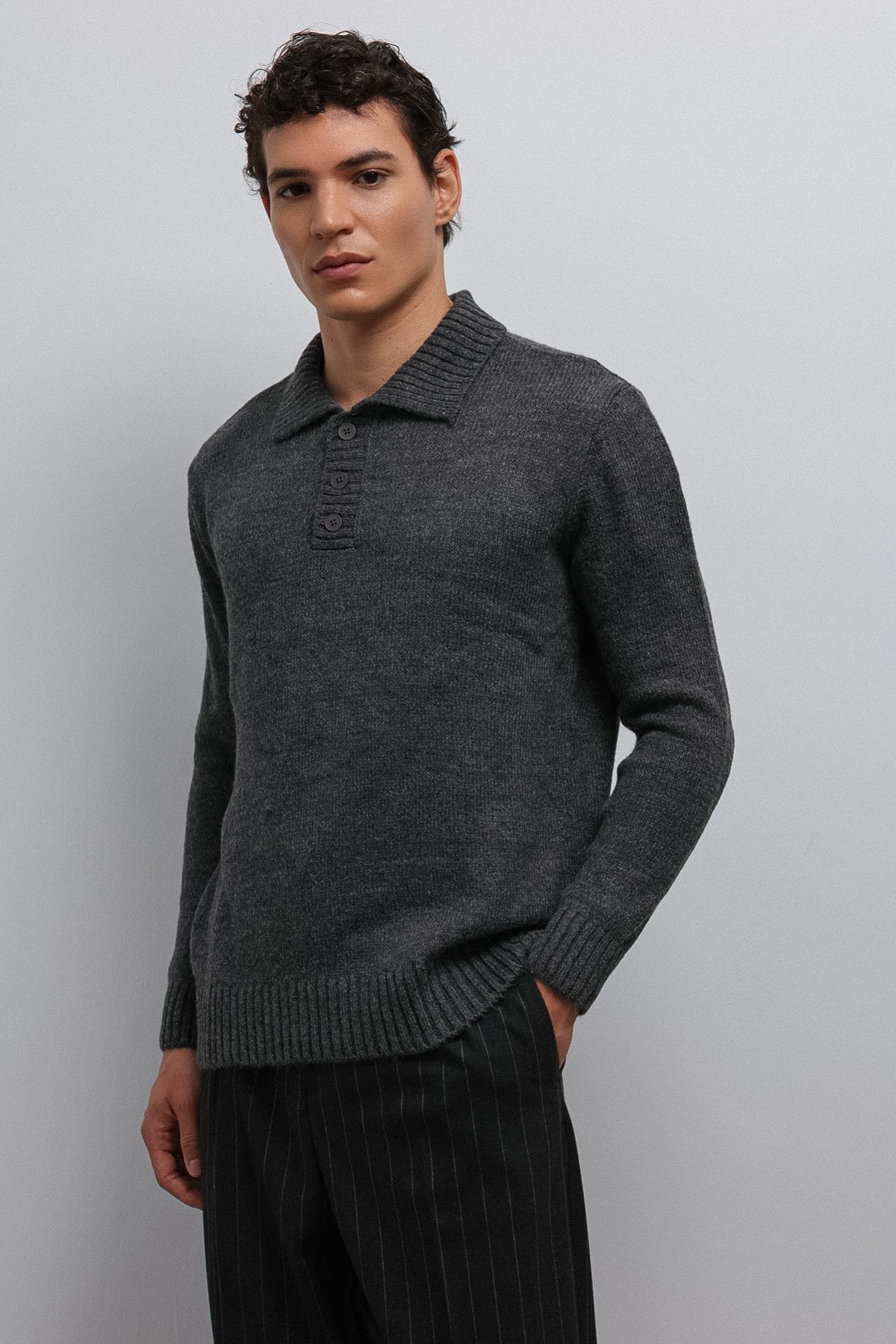 Antioch Button-Down Collar Men's Sweater