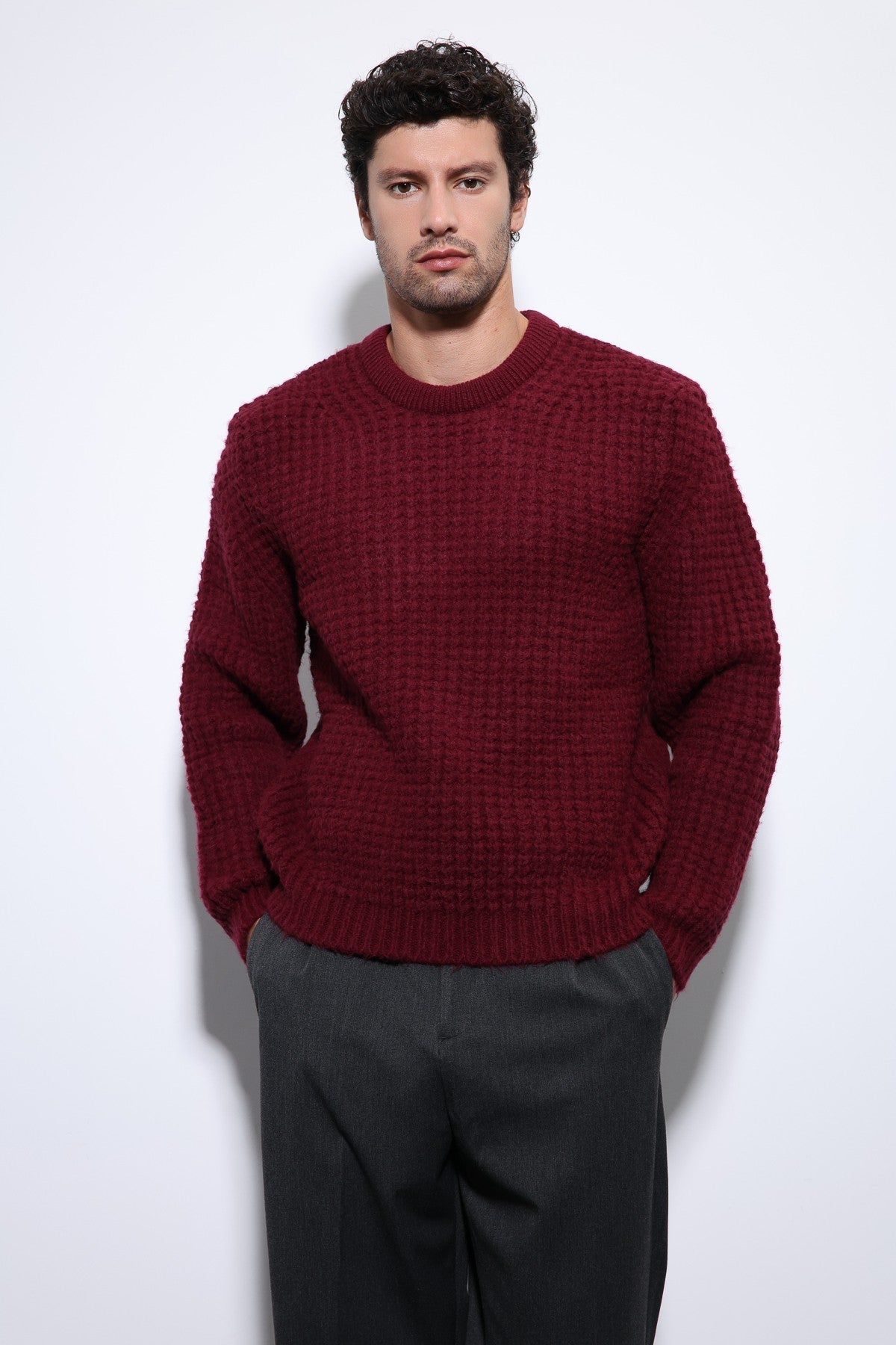 Antioch Knitted-Textured Men's Sweater